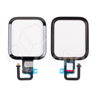 Стекло для переклейки Apple Watch 6 (40 мм) в сборе с тачскрином и OCA пленкой сапфировое Черный