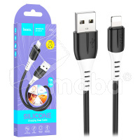 Кабель USB - Lightning Hoco X82 (2.4А, оплетка силикон, термостойкий) Черный