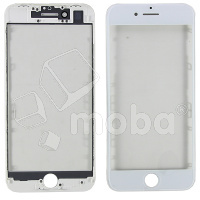 Стекло для переклейки iPhone 8/SE (2020)/SE (2022) с OCA пленкой + рамка Белый - OR (Mitsubishi)