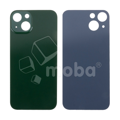 Задняя крышка для iPhone 13 (A2635) Зеленый (стекло, узкий вырез под камеру, логотип) - Премиум