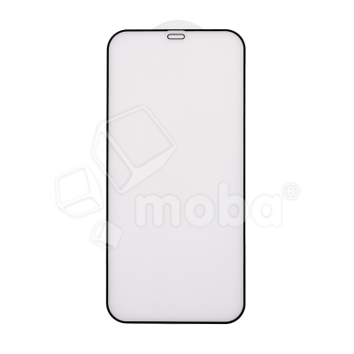 Защитное стекло "Матовое" для iPhone 12 Pro Max Черный (Закалённое, полное покрытие)