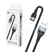 Кабель USB - Lightning BC X57 (5A, оплетка ткань) Черный