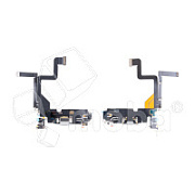 Шлейф для iPhone 14 Pro (A2891) на системный разъем/микрофон Белый - Премиум