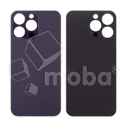 Задняя крышка для iPhone 14 Pro Max (A2895) Темно-фиолетовый (стекло, широкий вырез под камеру, логотип)