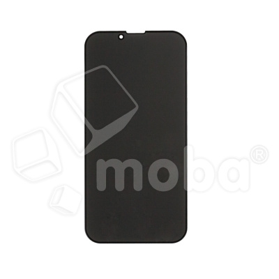 Защитное стекло "Антишпион" для iPhone 13 Pro Max/14 Plus Черный (Закалённое, полное покрытие)