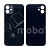Задняя крышка для iPhone 12 (A2403) Черный (стекло, широкий вырез под камеру, логотип)
