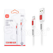 Кабель USB - Lightning XO NB151 (2.4A, плоский) Белый