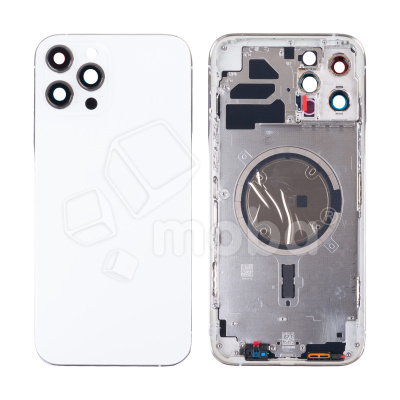Корпус для iPhone 12 Pro Max (A2411) (1 Sim) Белый - Премиум